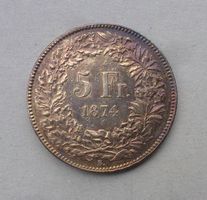 ++ 5.- Franken 1874 B.