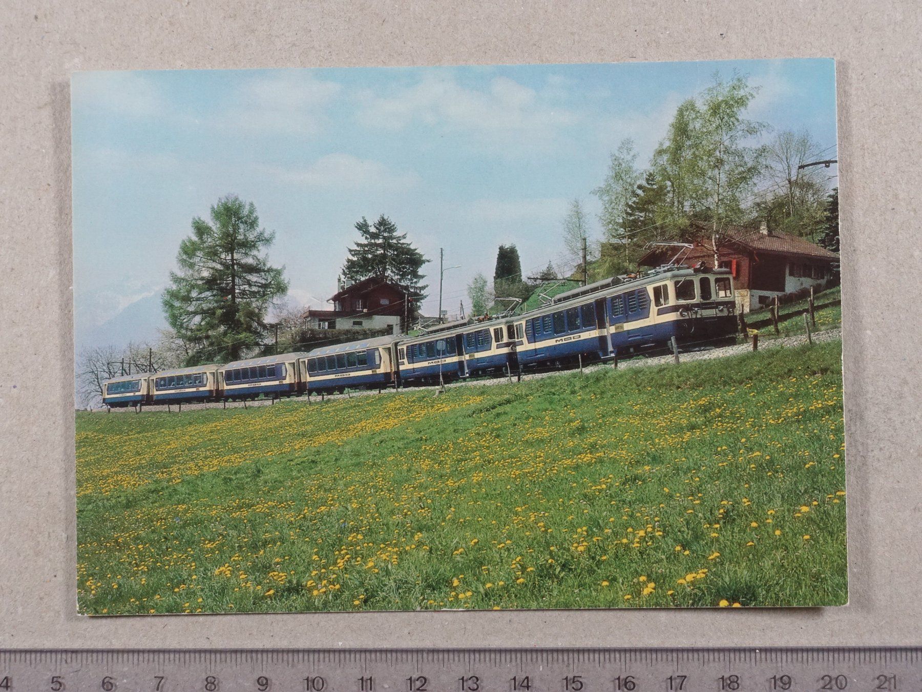 Cartoline postali: Bahn, Panoramic Express MOB, Montreux - Lenk – Usato da Lenzburg venduto da fh1