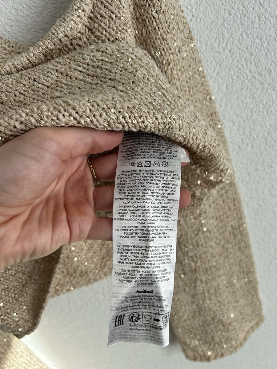 Pullover & Sweatshirts: Amisu Strickpullover beige mit Pailletten Grösse M – Neu (gemäss Beschreibung) aus Chur von faja7000 4
