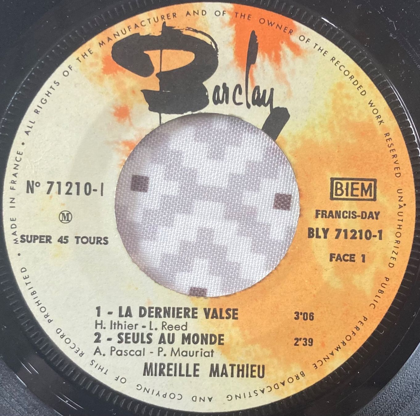 Schallplatten: MIREILLE MATHIEU - LA DERNIERE VALSE – Gebraucht aus Poliez-Pittet von Newtown-Records 2