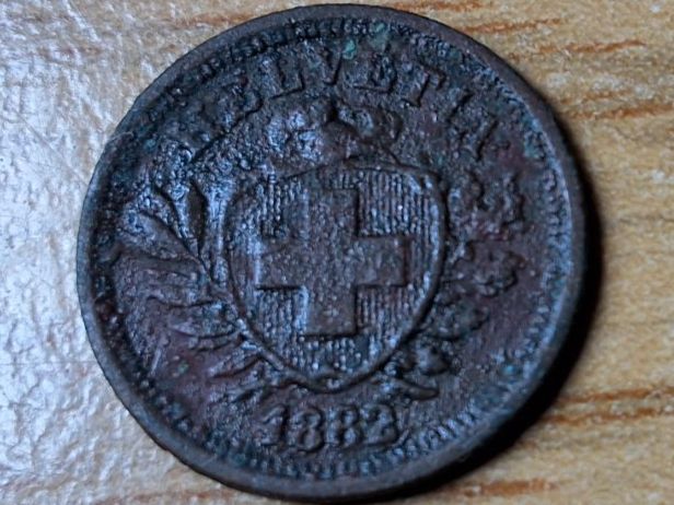Tutti le monete: 1 Rappen 1882 – Usato da Münchenstein venduto da purbach1 6