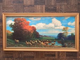 ANTIKES HEILIGENBILD KUNSTDRUCK