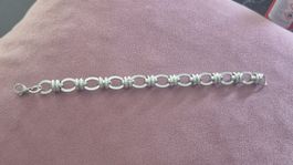 Bracciale in acciaio inossidabile con maglie ovali e nodi
