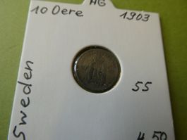 Schweden 1903, 10 Oere    Silber .400