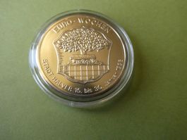 versilberte Medaille 35 mm stgl. 3 Euro 1998
