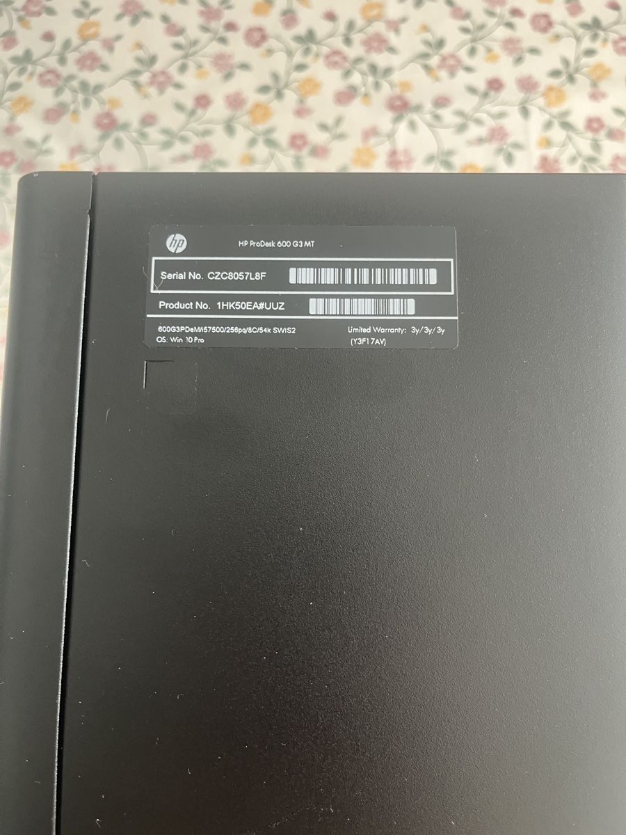 PC: Ordinateur HP ProDesk 600 G3 MT – Usato da Corpataux venduto da leajsl 2
