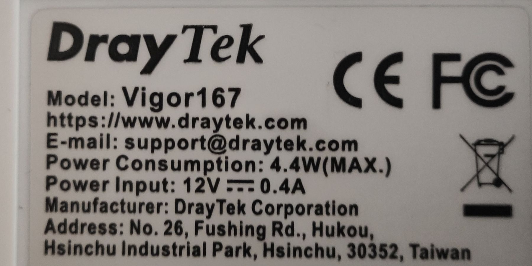 Draytek Modem & Router: DrayTek Vigor 167 Modem – Usato da Brunnadern venduto da EIemenT 2