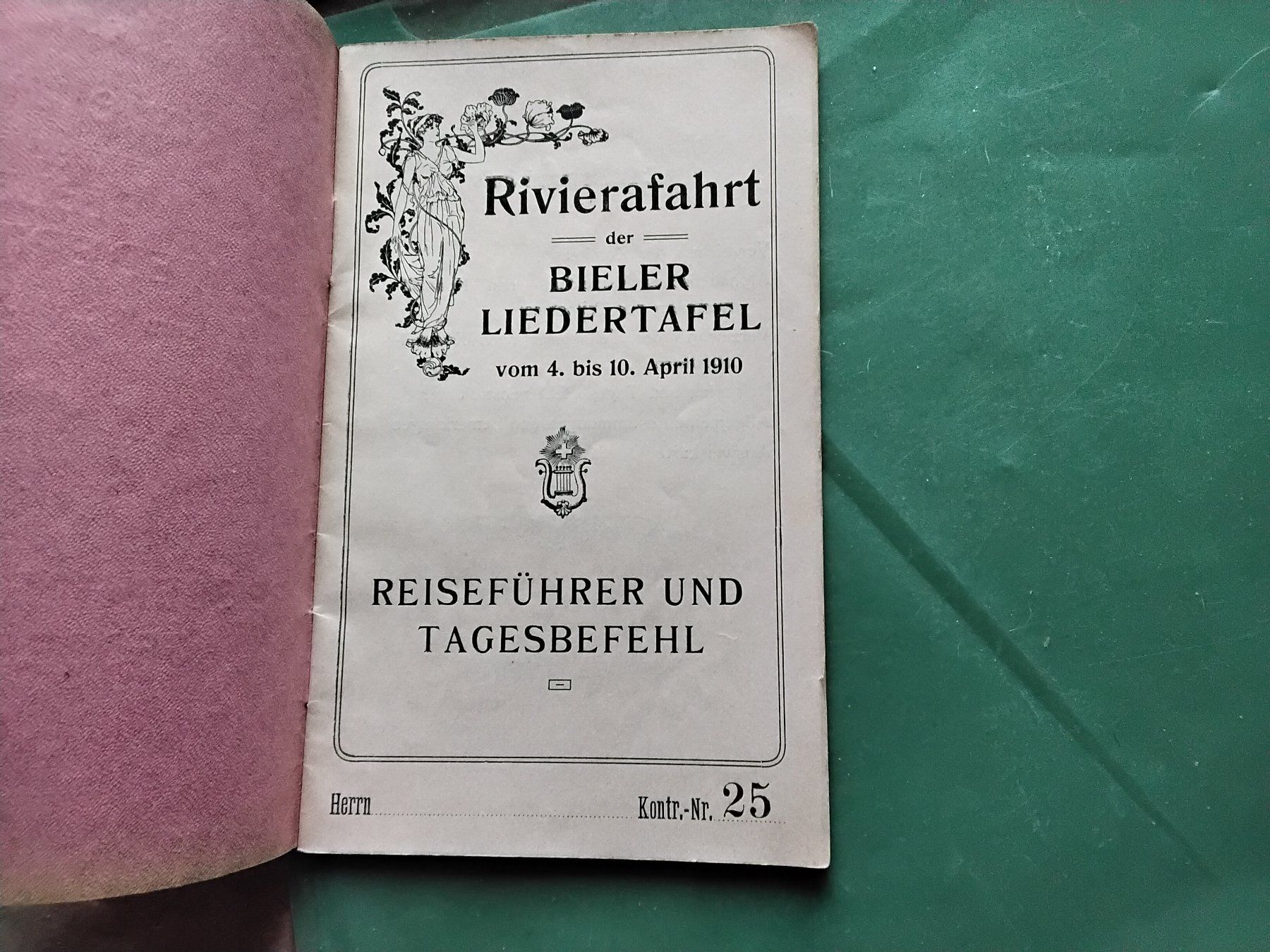 Documenti: Biel/ Bienne,  Rivierafahrt der Bieler Liedertafel 1910 – Usato da Biel/Bienne venduto da taki25 4