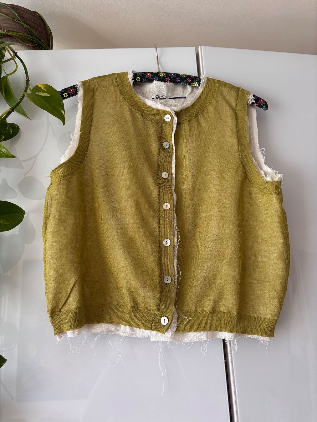 Zara Top: ZARA geknöpftes Top mit Leinen Gr. S – Usato da Zürich venduto da missmodernage 4