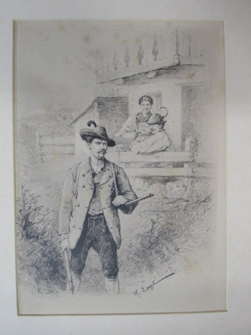 Gravures: Jagdt,Gebirge, 19.Jh. – D'occasion à Walchwil par Shells1 4
