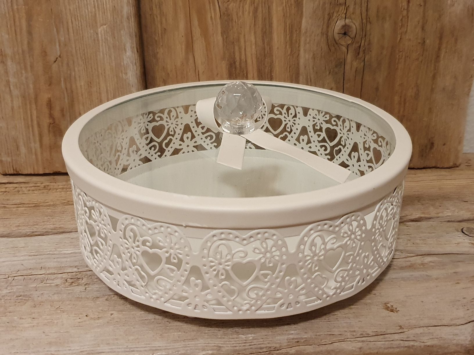 Tutte le decorazioni: Shabby Chic Dose Glas, neu – Nuovo e nell'imballaggio originale da gränichen venduto da Bijou5722