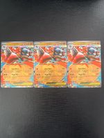 Pokemon Karte Mega-Lucario-EX 3x Konvolut guter Zustand