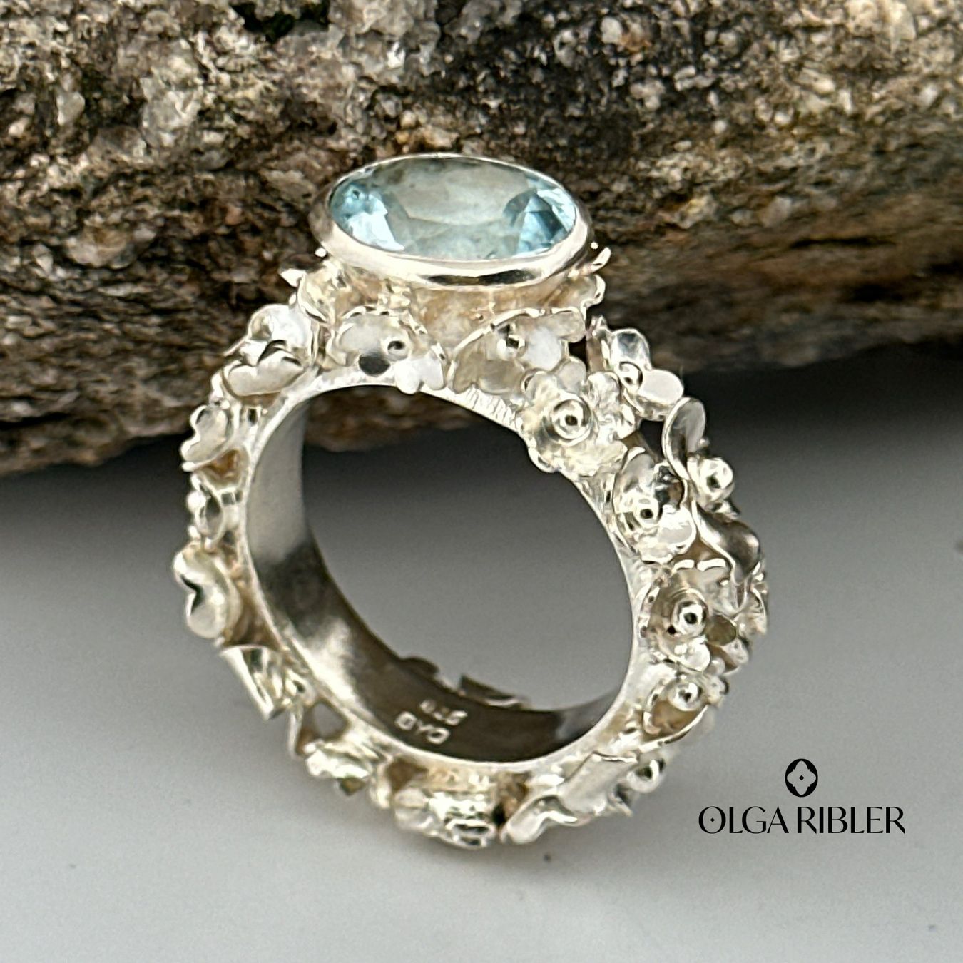 Olga Ribler Anelli: Statement Aquamarin Silber Ring 925 Grösse 53 – Nuovo (secondo la descrizione) da Luzern venduto da Schmuckoutlet 5