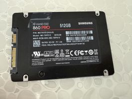 Samsung SSD 860 Pro 512GB 2.5 Zoll gebraucht funktionsfähig