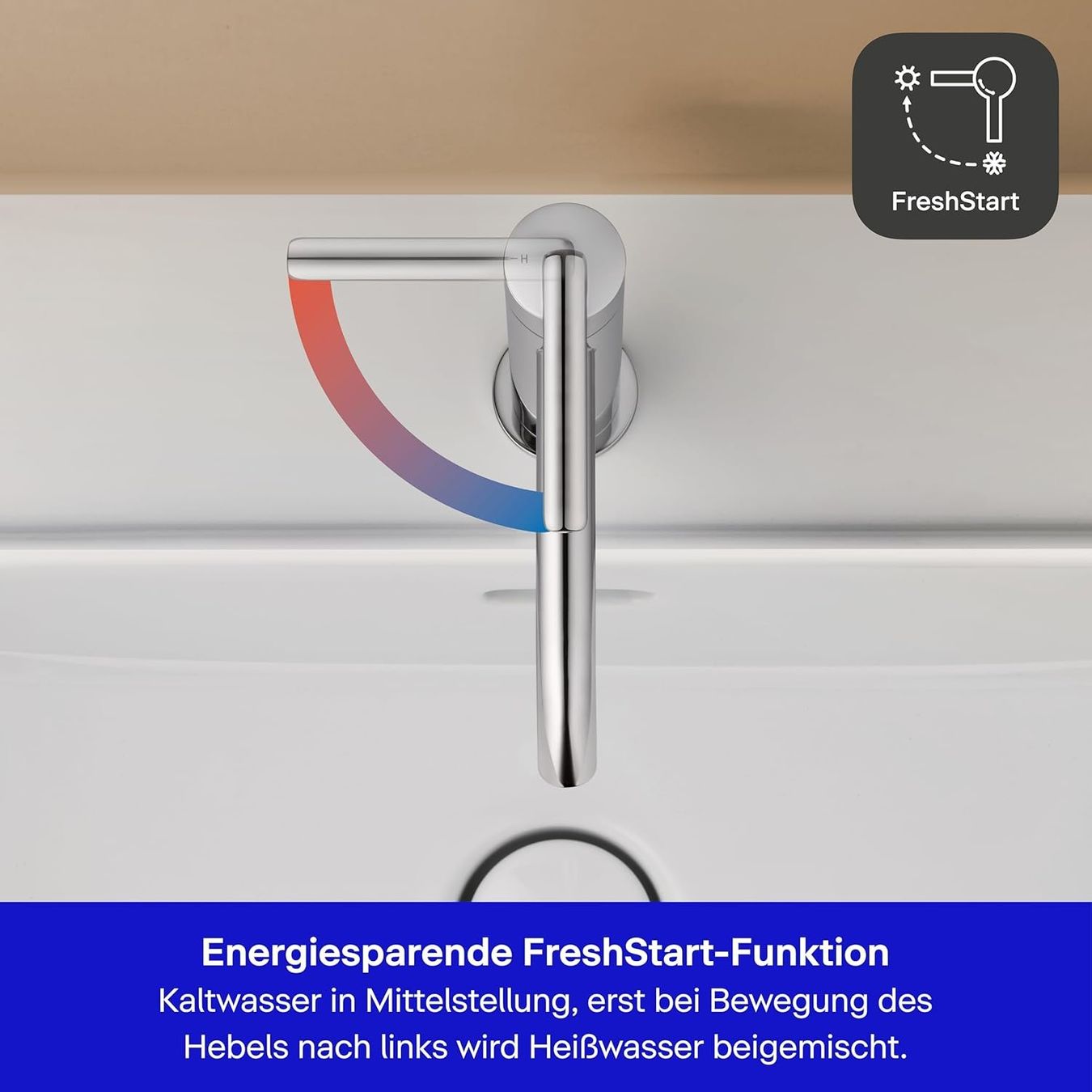 Duravit Rubinetteria: Duravit Balcoon M Waschtischarmatur Chrom FreshStart – Nuovo e nell'imballaggio originale da Suhr venduto da SchnapperCH 2