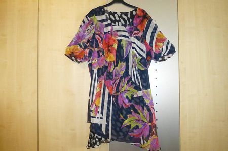 Tunika Bluse Minikleid Kasack Grösse XL bunt wendbar