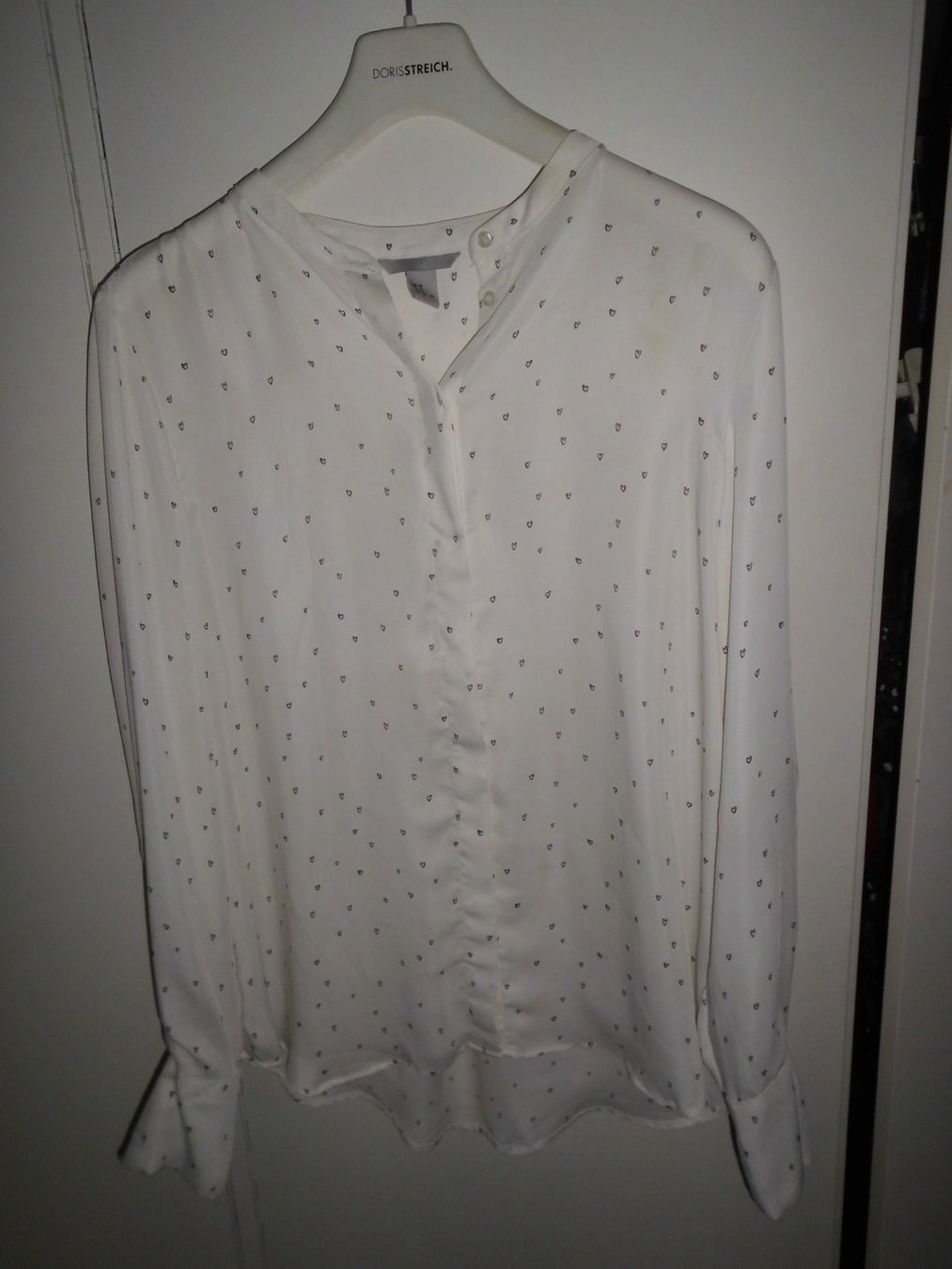 H&M Camicette: Blouse blanche petits cœurs T. 44 – Nuovo (secondo la descrizione) da Marin-Epagnier venduto da Madja
