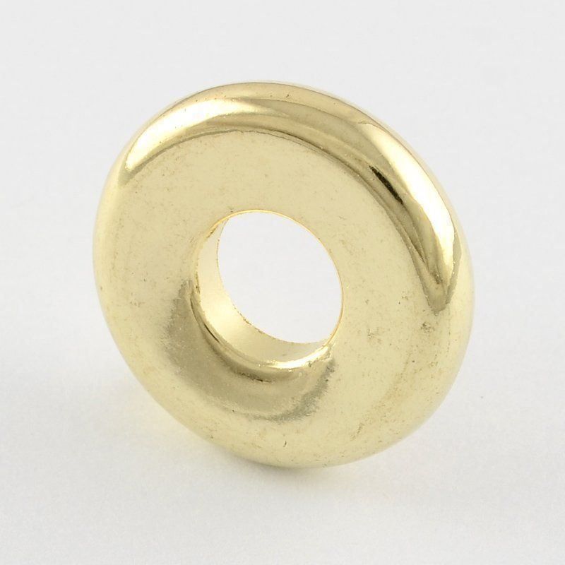 Perle (finte): Acrylperlen Gold Donut 25x5mm / 10St. – Nuovo (secondo la descrizione) da Rüegsau venduto da Tausendfreund
