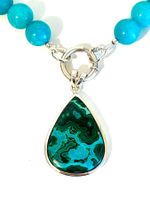 Azur Malachite & Amazonit Necklace - Sterling Silver