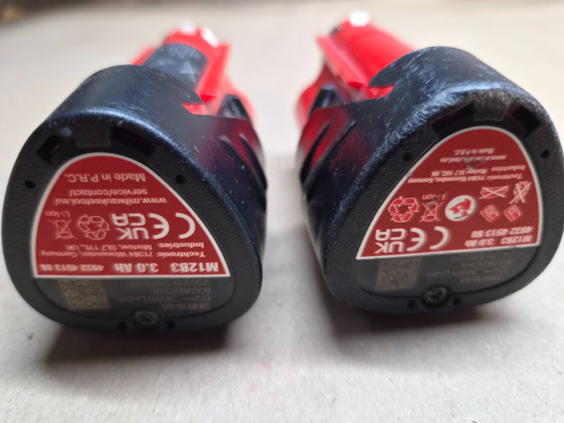 Milwaukee Batterie: 2 Milwaukee Akkus 12V 3 Ah Gebraucht – Nuovo e nell'imballaggio originale da Reutigen venduto da beore 2