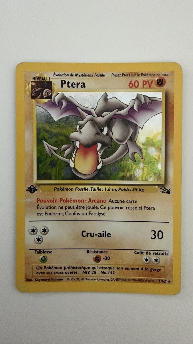 Pokémon Cartes à collectionner: Pokemon 1 edition ptera holo – D'occasion à Caslano par tuning21