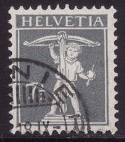 SBK-Nr. 138II (Tellknabe, 1918, Type 2) gestempelt