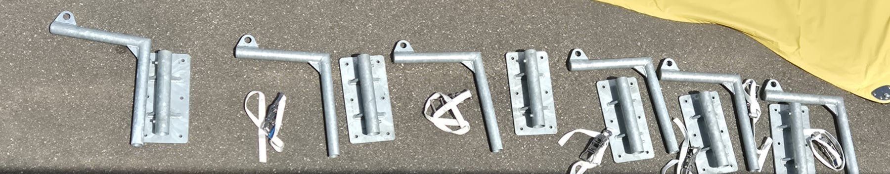 Ombrelloni: Sonnensegel gelb mit Befestigungsmaterial – Usato da Pfäffikon ZH venduto da shatterhand82 2