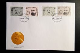 1997 FDC Midibrief Ausgabe Schweiz-Schweden Nobelpreis
