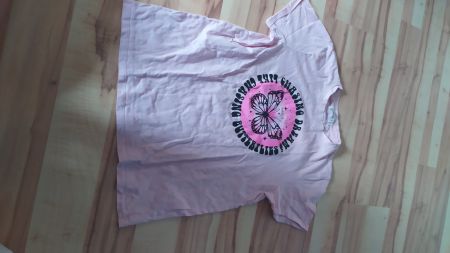 Damen T-Shirt rosa Schmetterling Print Grösse S guter Zus...