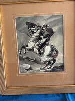 Seidenwebbild "Napoleon zu Pferd"  Jacquard-Webbild um 1900