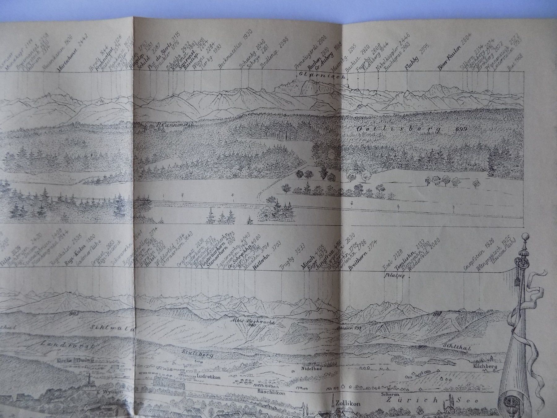 Incisioni: Loorenkopf Gebirgs-Ansicht 1897 – Usato da Risch venduto da Antikfee 4