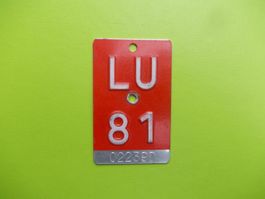 Velonummer / Fahrradnummer LU 81 ... zum 45. Geburtstag !