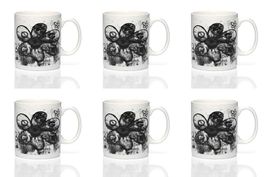 PAVA more flowers-black 6 Stk. Becher