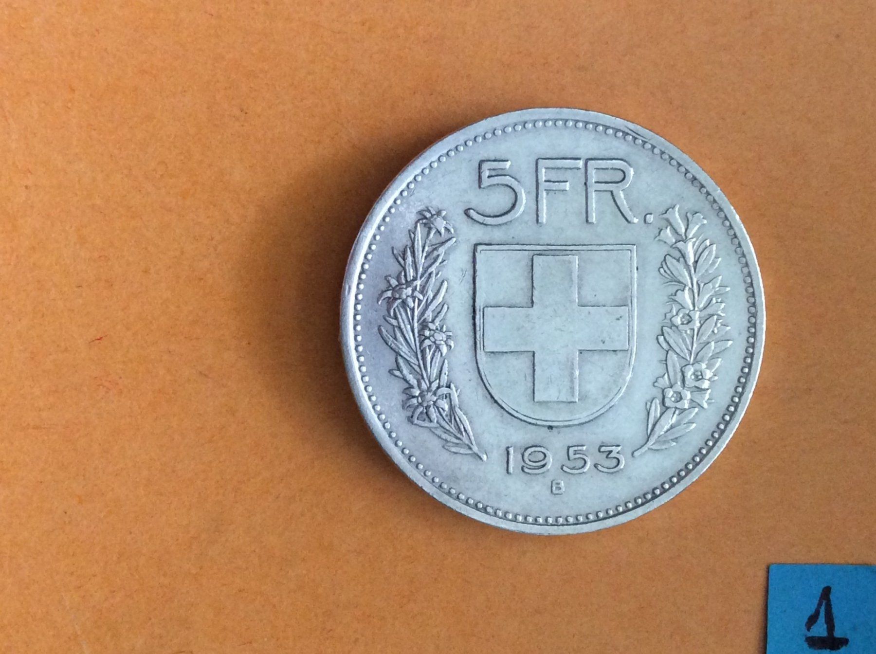 Alle Münzen: 5 francs  1953  Jolie – Gebraucht aus Genève von pie_fh2d