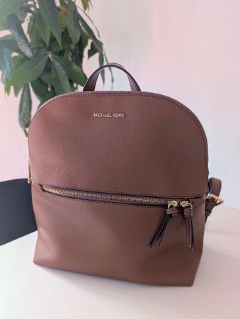 Michael Kors Rhea Rucksack, Leder, Cognac