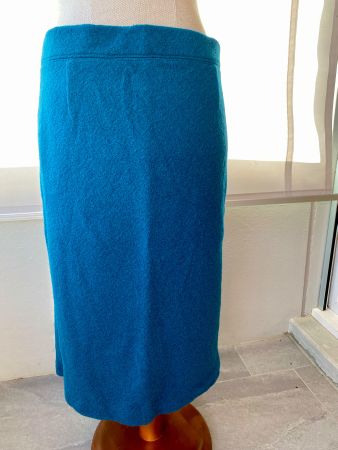 Handgemachter Walkrock in Petrol/Türkis – 75 cm – Unikat