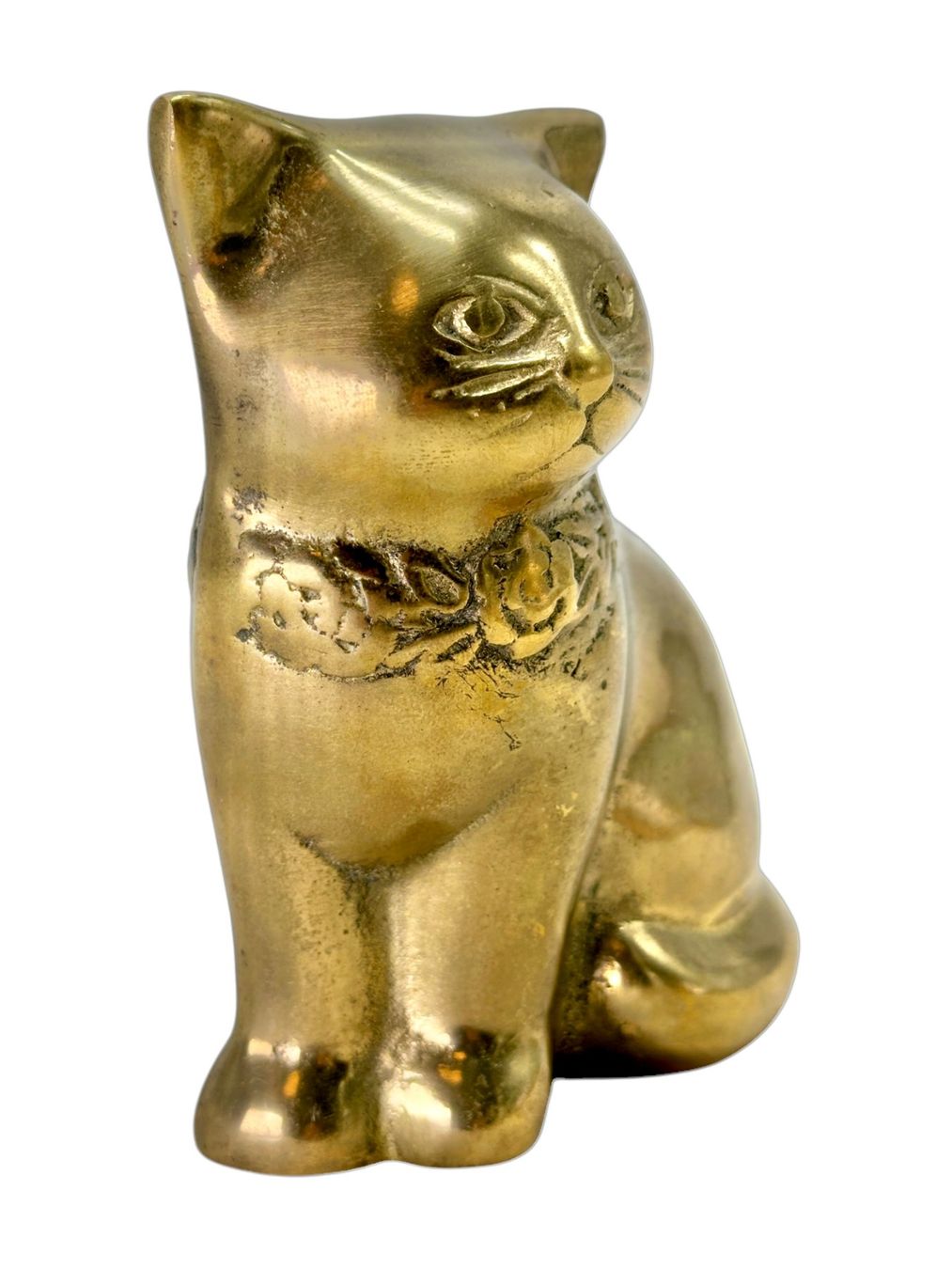 Sculture & Statue: Sculpture de chat en laiton doré – Usato da Morges venduto da MeeBee 2