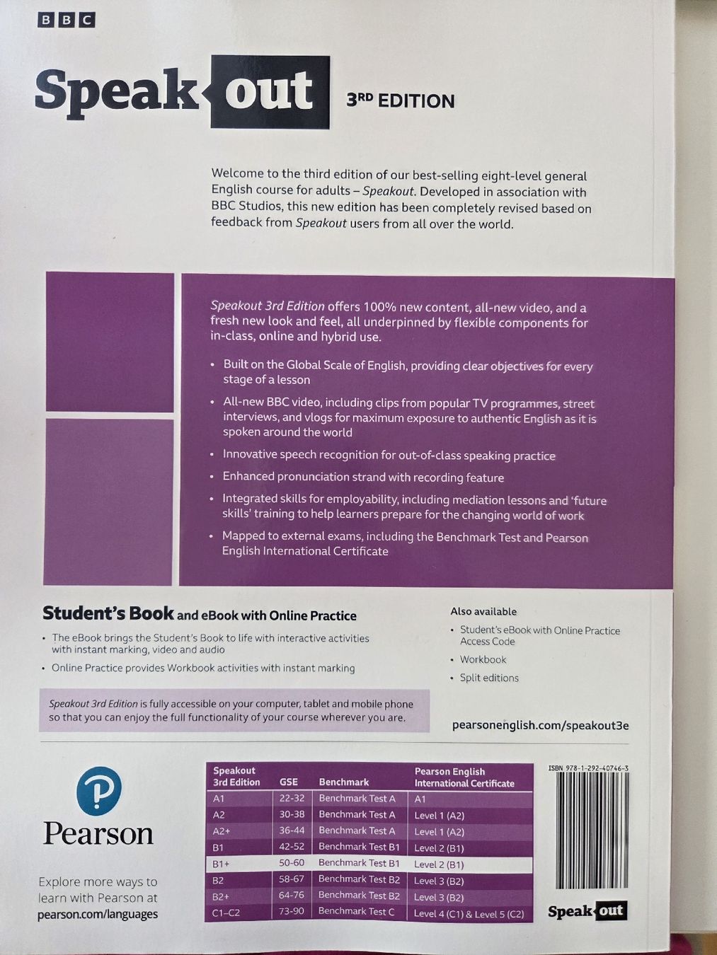 Libri: Speak out 3rd Edition Student's Book B1+ Pearson – Nuovo (secondo la descrizione) da Chur venduto da Lulu_97 1