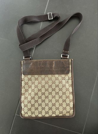 Gucci GG Canvas Messenger Crossbody Bag