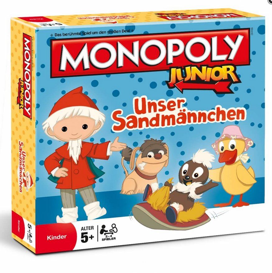 Giochi: Junior Monopoly Unser Sandmännchen – Nuovo e nell'imballaggio originale da Oensingen venduto da Liquidations-Shop
