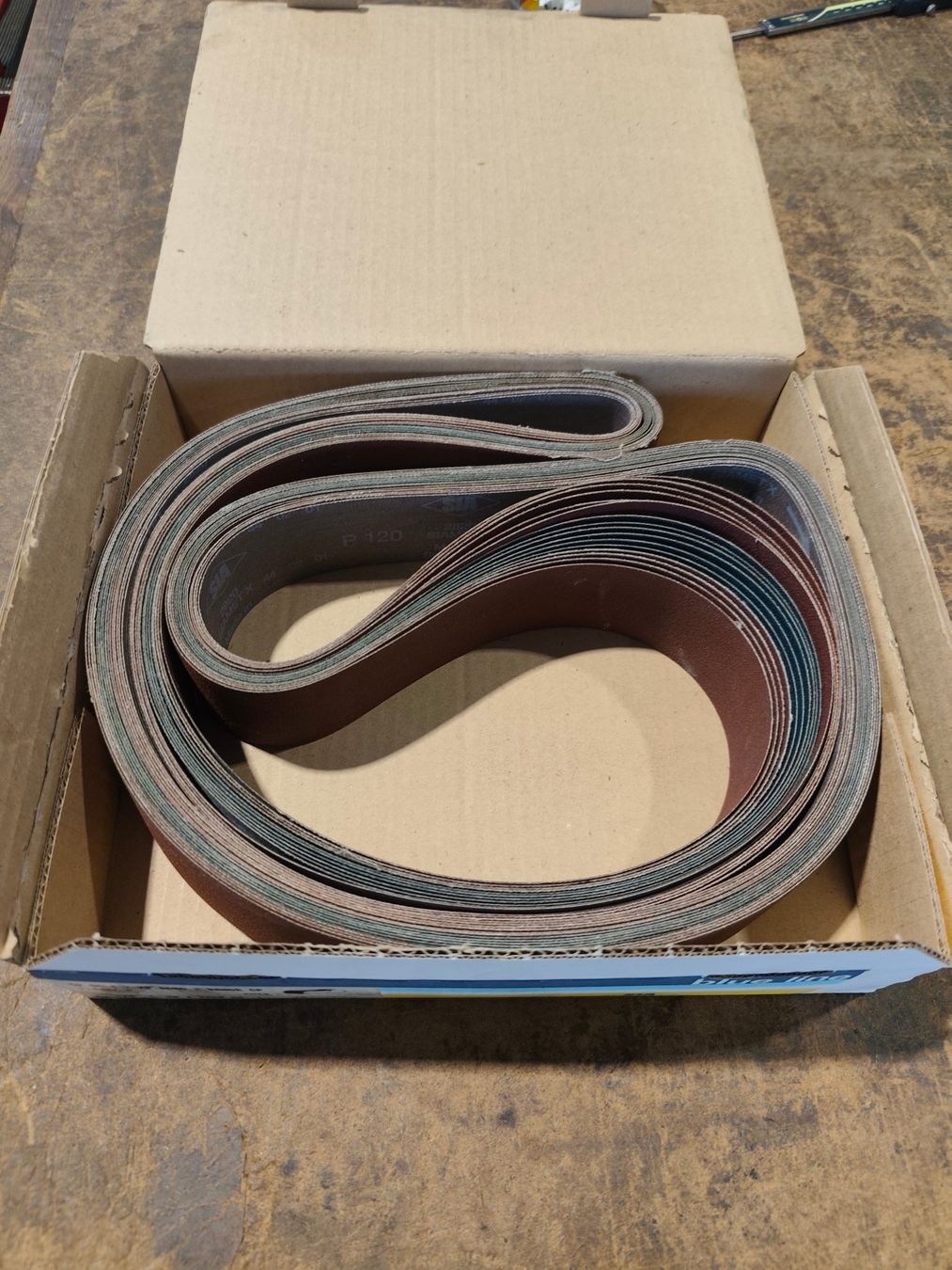 Tutti gli attrezzi: 16x Schleifband blue line P120; 50x2000mm – Usato da Arbon venduto da millpoint 1