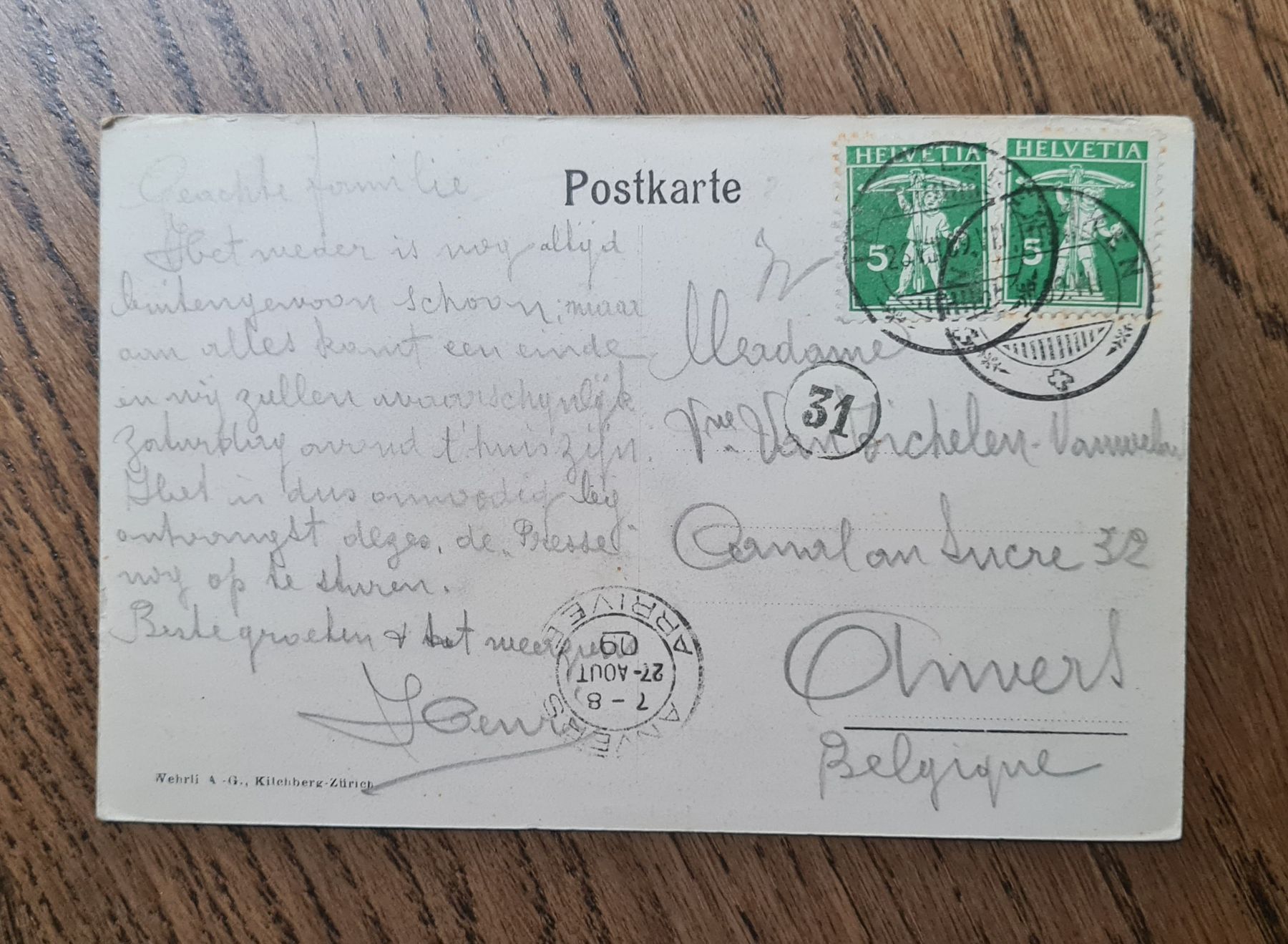 Cartoline postali: Interlaken - Der Höheweg 1909 – Usato da Ebikon venduto da Donar50 1