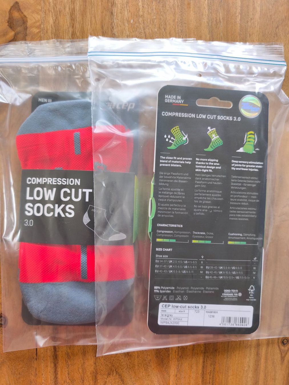 Calze: NEU: 2 x CEP Low Cut Running Socks Grösse: 39-42 – Nuovo e nell'imballaggio originale da Winterthur venduto da Flowrian