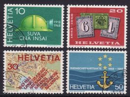 Satz SBK-Nr. 457-460 (Sonderpostmarken 1968) gestempelt