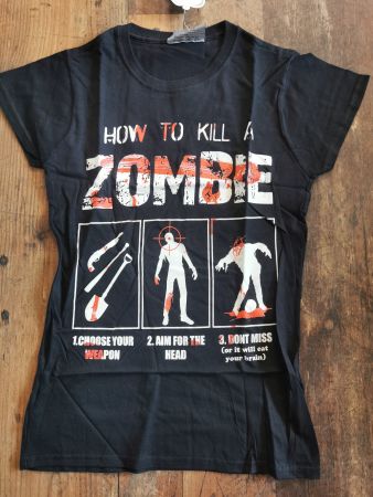 Darksideclothing Top Shirt How to kill a Zombie *NEU* L XL