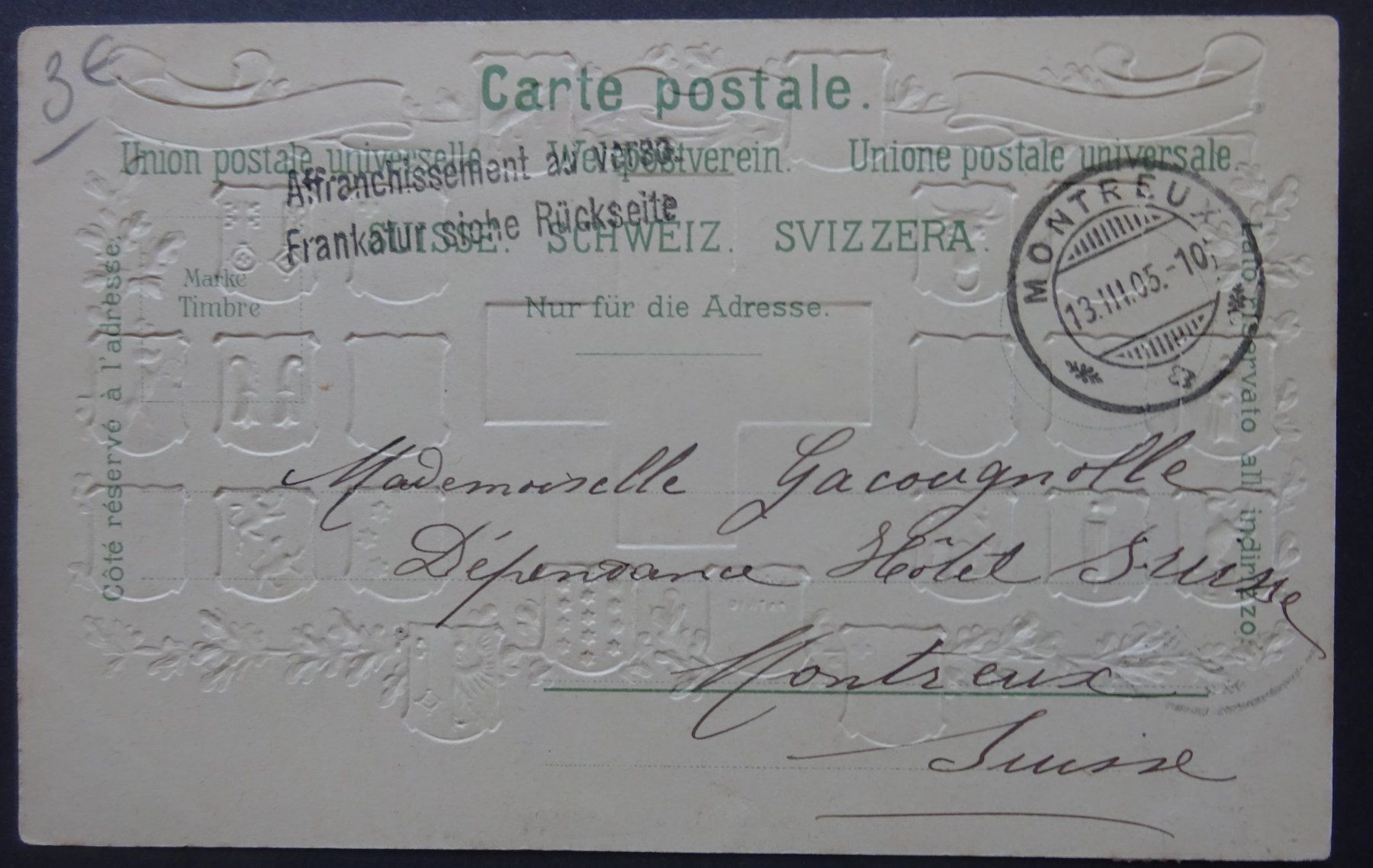 Cartoline postali: LItho-Ansichtskarte 1905 / Gruss aus der Schweiz – Usato da Watt venduto da Oo2rup5 1