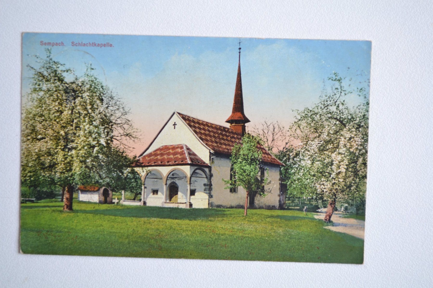 Cartoline postali: AK Sempach Schlachtkapelle LU – Usato da Beinwil am See venduto da kajak55
