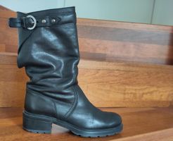 Bottes noires Hogan en cuir avec boucle
