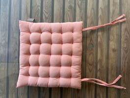 4 Sitzkissen Migros rosa mit Bändeln guter Zustand