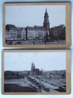 2x Photographie -Lichtdruck Gebäude Stadt Dresden dat.1891